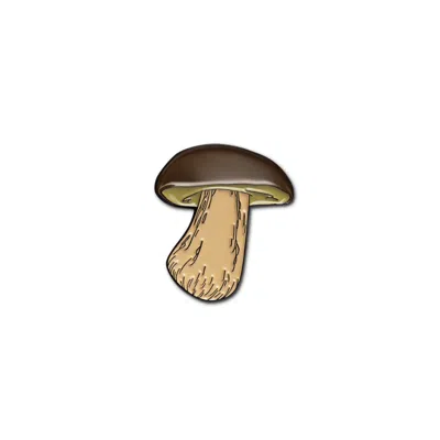 Make Heads Turn Women's Brown Enamel Pin Boletus