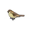 Make Heads Turn Women's Brown Enamel Pin Sparrow