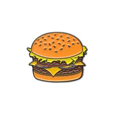 Make Heads Turn Women's Brown / Neutrals Enamel Pin Burger