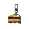 Make Heads Turn Women's Enamel Carabiner Keychain Trolleybus