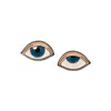 Make Heads Turn Women's Enamel Pin Blue Rolling Eyes