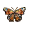 Make Heads Turn Women's Enamel Pin Orange Butterfly In Orange