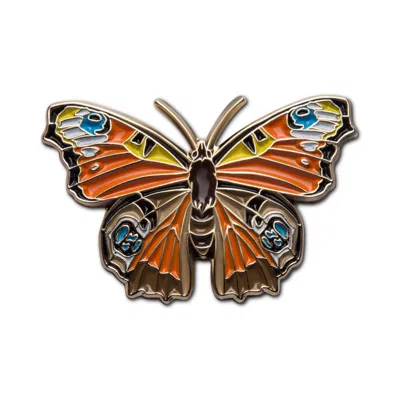 Make Heads Turn Women's Enamel Pin Orange Butterfly