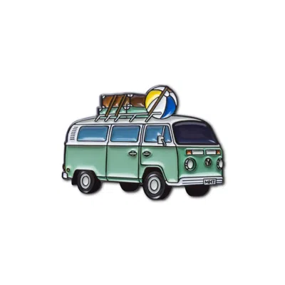 Make Heads Turn Women's Enamel Pin Road Trip Van Green