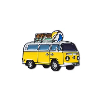 Make Heads Turn Women's Enamel Pin Road Trip Van Yellow