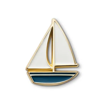 Make Heads Turn Women's Enamel Pin Sailboat In Gold