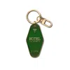 Make Heads Turn Women's Gold / Green Enamel Keychain / Bag Charm Green Hotel California In Multi
