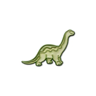 Make Heads Turn Women's Green Enamel Pin Dinosaur New