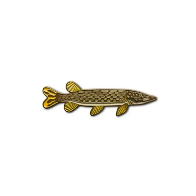 Make Heads Turn Women's Green Enamel Pin Pike Fish