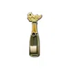 Make Heads Turn Women's Green / Gold Enamel Pin Champagne In Multi