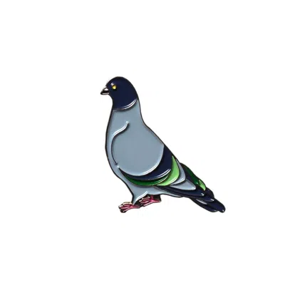Make Heads Turn Women's Grey Enamel Pin Pigeon In Gray