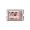 Make Heads Turn Women's Pink / Black Enamel Ticket Concert Ticket In Multi