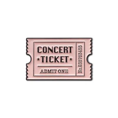 Make Heads Turn Women's Pink / Black Enamel Ticket Concert Ticket In Multi