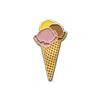 Make Heads Turn Women's Pink / Gold / Green Enamel Pin Gelato