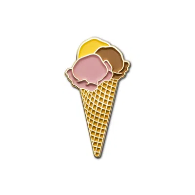 Make Heads Turn Women's Pink / Gold / Green Enamel Pin Gelato In Multi