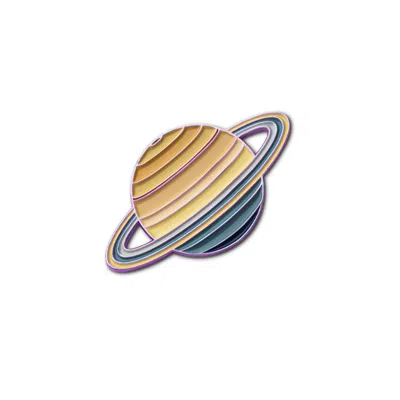 Make Heads Turn Women's Pink / Purple / Blue Enamel Pin Violet Planet