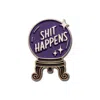 Make Heads Turn Women's Purple / Gold Enamel Pin Crystal Ball: Shit Happens In Multi