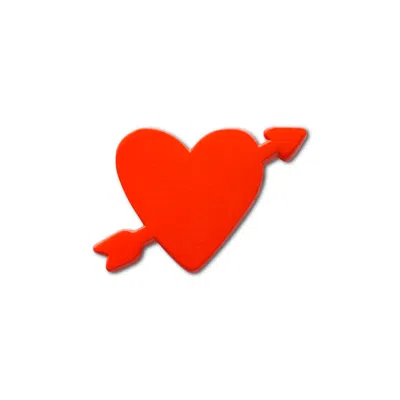 Make Heads Turn Women's Red Enamel Pin Heart With Arrow