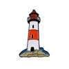 Make Heads Turn Women's Red Enamel Pin Lighthouse In Red