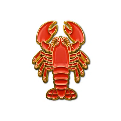 Make Heads Turn Women's Red Enamel Pin Lobster