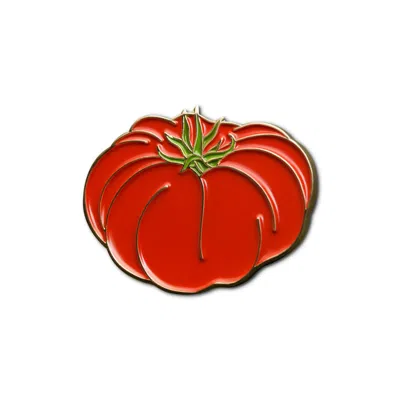 Make Heads Turn Women's Red Enamel Pin Tomato