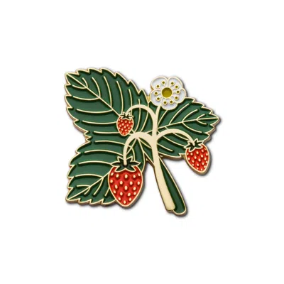 Make Heads Turn Women's Red Enamel Pin Wild Strawberry