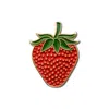 Make Heads Turn Women's Red / Green / Gold Enamel Pin Strawberry In Multi