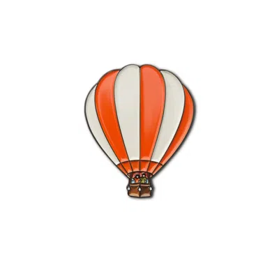 Make Heads Turn Women's Red / White Enamel Pin Vilnius Air Balloon