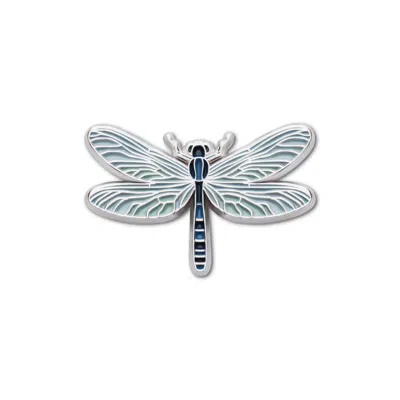 Make Heads Turn Women's Silver Enamel Pin Dragonfly Light