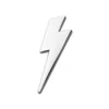 Make Heads Turn Women's Silver / Grey Enamel Pin Silver Lightning Bolt In Gray