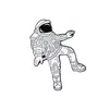 Make Heads Turn Women's White Enamel Pin Astronaut In White