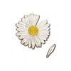 Make Heads Turn Women's White Enamel Pin Daisy In White