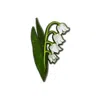 Make Heads Turn Women's White Enamel Pin Lily Of The Valley