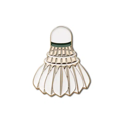 Make Heads Turn Women's White Enamel Pin Shuttlecock