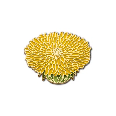 Make Heads Turn Women's Yellow / Orange Enamel Pin Dandelion