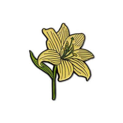 Make Heads Turn Women's Yellow / Orange Enamel Pin Lily