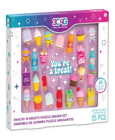 Make It Real 3c4g Snacks 'n Sweets Puzzle Eraser Set In Multi