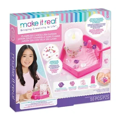 Make It Real Flameless Candle Zen Garden 50-pc. Art Set In Transparent