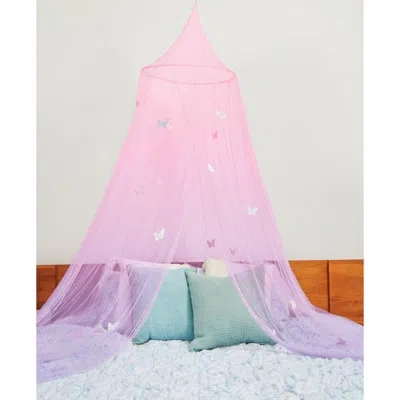 Make It Real Linen Blend Bed Canopy In Multi