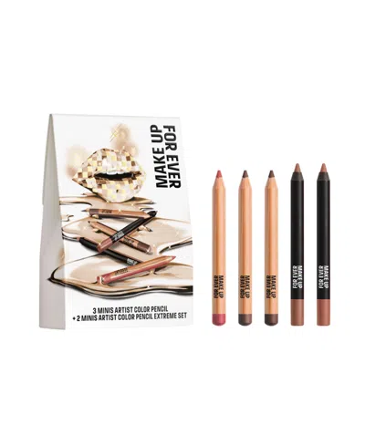 Make Up For Ever 5-piece Mini Artist Color Pencil Original & Extreme Long-lasting Lip Liner Set In No Color