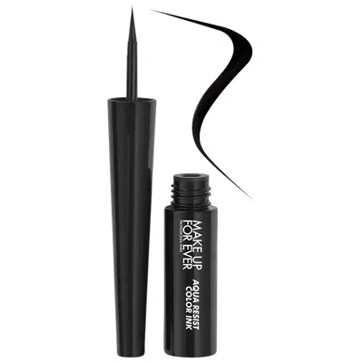 MAKE UP FOR EVER AQUA RESIST COLOR INK 24HR WATERPROOF LIQUID EYELINER 1 MATTE CHARCOAL 0.07 OZ / 2ML
