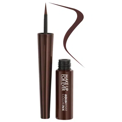 MAKE UP FOR EVER AQUA RESIST COLOR INK 24HR WATERPROOF LIQUID EYELINER 2 MATTE WOOD 0.07 OZ / 2ML