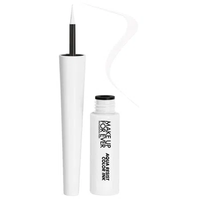 MAKE UP FOR EVER AQUA RESIST COLOR INK 24HR WATERPROOF LIQUID EYELINER 5 MATTE SNOW 0.07 OZ / 2ML