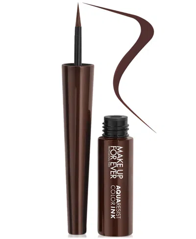 Make Up For Ever Aqua Resist Color Ink Liquid Eyeliner In 2 Matte Wood - Matte Dark Brown