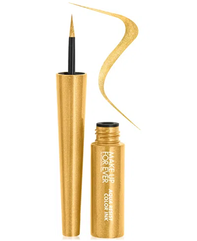 Make Up For Ever Aqua Resist Color Ink Liquid Eyeliner In Gold Winner - (metallic Gold)