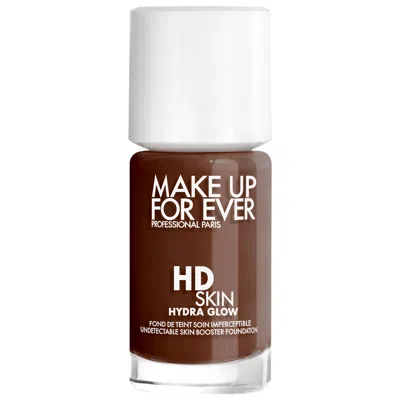 MAKE UP FOR EVER HD SKIN HYDRA GLOW HYDRATING FOUNDATION WITH HYALURONIC ACID 4R76 - COOL EBONY 1 OZ