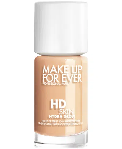 Make Up For Ever Hd Skin Hydra Glow Skincare Foundation With Hyaluronic Acid In Y - Warm Nudeâ - For Light To Medium Sk