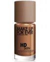 Make Up For Ever Hd Skin Waterproof Natural Matte Foundation In 4r64 - Cool Walnut (for Deep Skin Tones