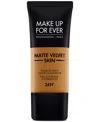 Make Up For Ever Matte Velvet Skin Full Coverage Foundation In Y513 - Warm Amber