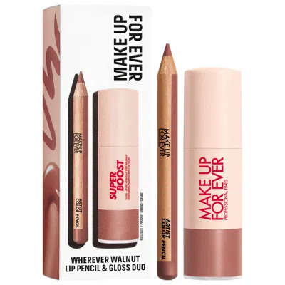 Make Up For Ever Mini Artist Color Pencil Lip Liner & Lip Gloss Kit Wherever Walnut